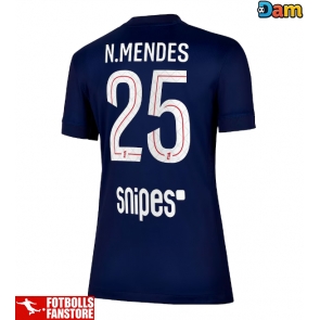 Paris Saint-Germain Nuno Mendes #25 Hemmatröja Dam 2025-26 Kortärmad