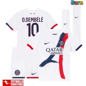 Paris Saint-Germain Ousmane Dembele #10 Bortatröja Barn 2025-26 Kortärmad (+ Korta byxor)