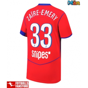 Paris Saint-Germain Warren Zaire-Emery #33 Tredje Tröja 2025-26 Kortärmad