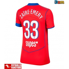 Paris Saint-Germain Warren Zaire-Emery #33 Tredje Tröja Dam 2025-26 Kortärmad