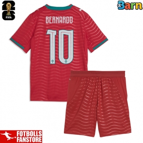 Portugal Bernardo Silva #10 Hemmatröja Barn VM 2026 Kortärmad (+ Korta byxor)