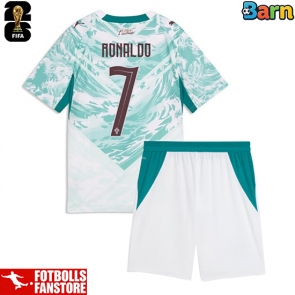 Portugal Cristiano Ronaldo #7 Bortatröja Barn VM 2026 Kortärmad (+ Korta byxor)