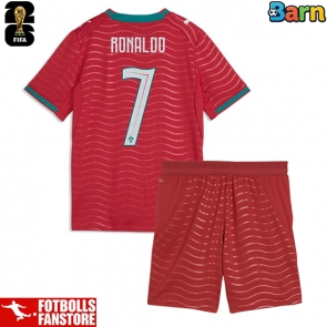 Portugal Cristiano Ronaldo #7 Hemmatröja Barn VM 2026 Kortärmad (+ Korta byxor)