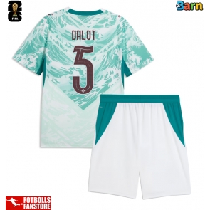 Portugal Diogo Dalot #5 Bortatröja Barn VM 2026 Kortärmad (+ Korta byxor)