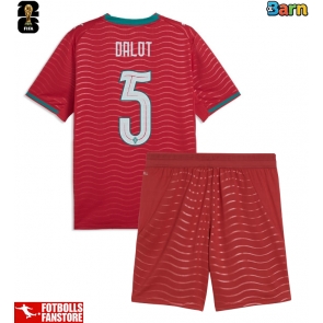 Portugal Diogo Dalot #5 Hemmatröja Barn VM 2026 Kortärmad (+ Korta byxor)