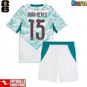 Portugal Joao Neves #15 Bortatröja Barn VM 2026 Kortärmad (+ Korta byxor)
