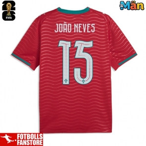 Portugal Joao Neves #15 Hemmatröja VM 2026 Kortärmad