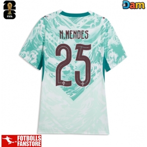Portugal Nuno Mendes #25 Bortatröja Dam VM 2026 Kortärmad