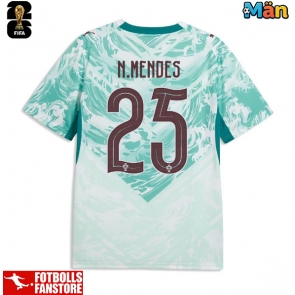 Portugal Nuno Mendes #25 Bortatröja VM 2026 Kortärmad