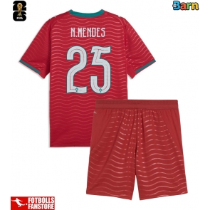 Portugal Nuno Mendes #25 Hemmatröja Barn VM 2026 Kortärmad (+ Korta byxor)