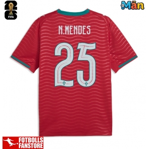 Portugal Nuno Mendes #25 Hemmatröja VM 2026 Kortärmad