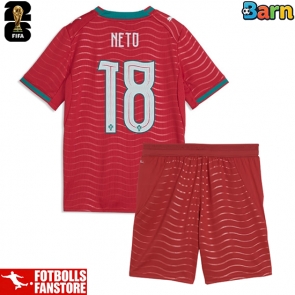 Portugal Pedro Neto #18 Hemmatröja Barn VM 2026 Kortärmad (+ Korta byxor)