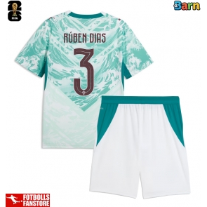 Portugal Ruben Dias #3 Bortatröja Barn VM 2026 Kortärmad (+ Korta byxor)
