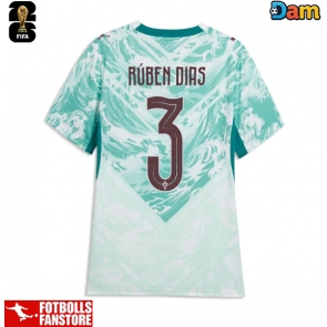 Portugal Ruben Dias #3 Bortatröja Dam VM 2026 Kortärmad