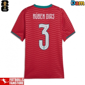 Portugal Ruben Dias #3 Hemmatröja Dam VM 2026 Kortärmad