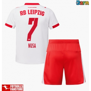 RB Leipzig Antonio Nusa #7 Hemmatröja Barn 2025-26 Kortärmad (+ Korta byxor)