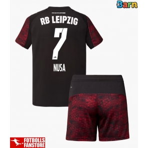 RB Leipzig Antonio Nusa #7 Tredje Tröja Barn 2025-26 Kortärmad (+ Korta byxor)