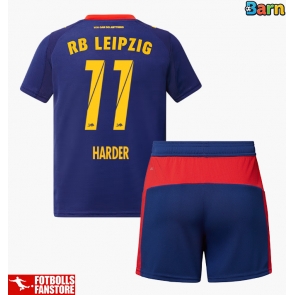 RB Leipzig Conrad Harder #11 Bortatröja Barn 2025-26 Kortärmad (+ Korta byxor)