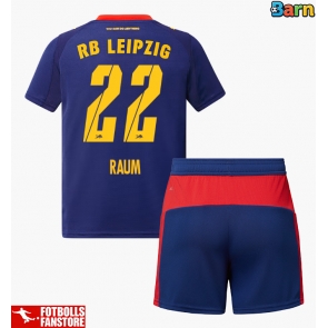 RB Leipzig David Raum #22 Bortatröja Barn 2025-26 Kortärmad (+ Korta byxor)