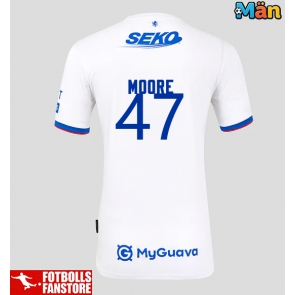 Rangers Mikey Moore #47 Bortatröja 2025-26 Kortärmad