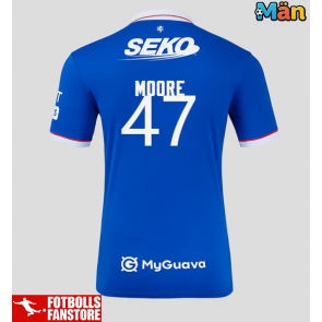 Rangers Mikey Moore #47 Hemmatröja 2025-26 Kortärmad