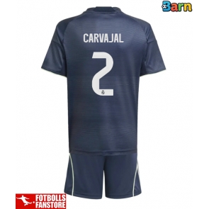 Real Madrid Daniel Carvajal #2 Bortatröja Barn 2025-26 Kortärmad (+ Korta byxor)