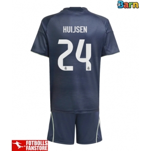 Real Madrid Dean Huijsen #24 Bortatröja Barn 2025-26 Kortärmad (+ Korta byxor)