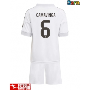 Real Madrid Eduardo Camavinga #6 Hemmatröja Barn 2025-26 Kortärmad (+ Korta byxor)