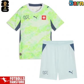 Schweiz Bortatröja Barn VM 2026 Kortärmad (+ Korta byxor)