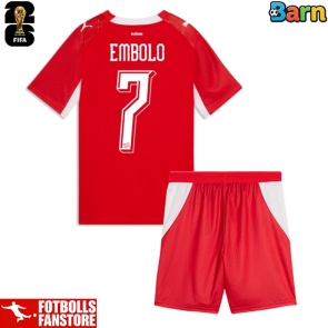 Schweiz Breel Embolo #7 Hemmatröja Barn VM 2026 Kortärmad (+ Korta byxor)