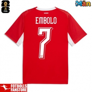 Schweiz Breel Embolo #7 Hemmatröja VM 2026 Kortärmad