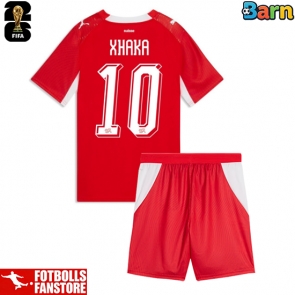 Schweiz Granit Xhaka #10 Hemmatröja Barn VM 2026 Kortärmad (+ Korta byxor)