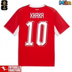 Schweiz Granit Xhaka #10 Hemmatröja VM 2026 Kortärmad