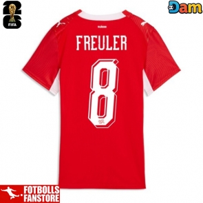 Schweiz Remo Freuler #8 Hemmatröja Dam VM 2026 Kortärmad