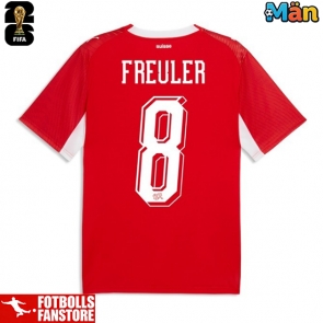 Schweiz Remo Freuler #8 Hemmatröja VM 2026 Kortärmad