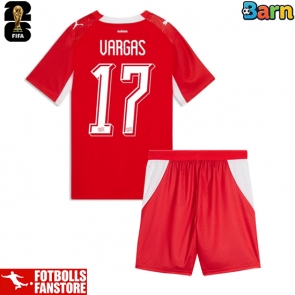 Schweiz Ruben Vargas #17 Hemmatröja Barn VM 2026 Kortärmad (+ Korta byxor)