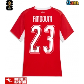 Schweiz Zeki Amdouni #23 Hemmatröja Dam VM 2026 Kortärmad