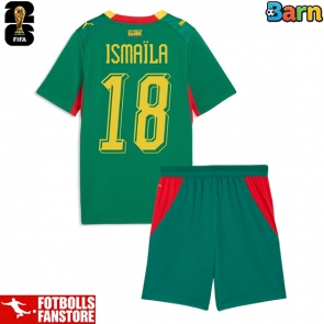 Senegal Ismaila Sarr #18 Bortatröja Barn VM 2026 Kortärmad (+ Korta byxor)