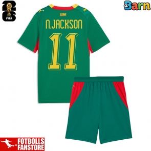 Senegal Nicolas Jackson #11 Bortatröja Barn VM 2026 Kortärmad (+ Korta byxor)