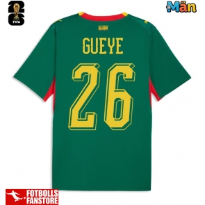 Senegal Pape Gueye #26 Bortatröja VM 2026 Kortärmad