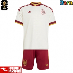 Spanien Bortatröja Barn VM 2026 Kortärmad (+ Korta byxor)