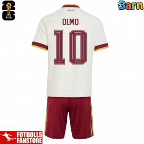 Spanien Dani Olmo #10 Bortatröja Barn VM 2026 Kortärmad (+ Korta byxor)