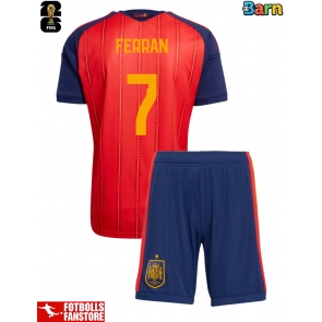 Spanien Ferran Torres #7 Hemmatröja Barn VM 2026 Kortärmad (+ Korta byxor)