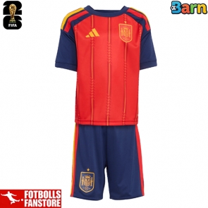 Spanien Hemmatröja Barn VM 2026 Kortärmad (+ Korta byxor)