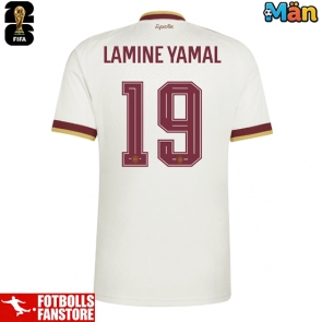 Spanien Lamine Yamal #19 Bortatröja VM 2026 Kortärmad