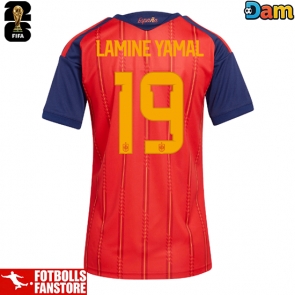 Spanien Lamine Yamal #19 Hemmatröja Dam VM 2026 Kortärmad