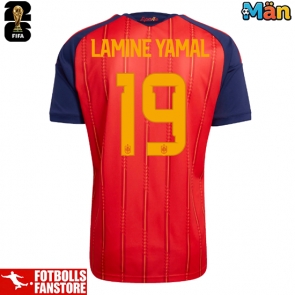 Spanien Lamine Yamal #19 Hemmatröja VM 2026 Kortärmad
