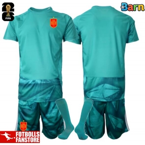 Spanien Målvakt Bortatröja Barn VM 2026 Kortärmad (+ Korta byxor)
