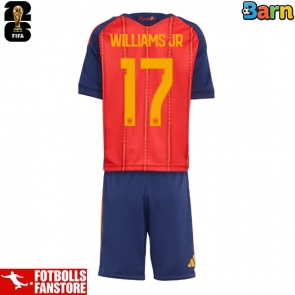 Spanien Nico Williams #17 Hemmatröja Barn VM 2026 Kortärmad (+ Korta byxor)