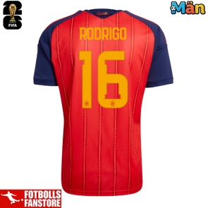 Spanien Rodri Hernandez #16 Hemmatröja VM 2026 Kortärmad